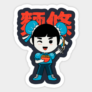 Chun li_noodles Sticker